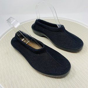 Arcopedico Sec V Shoes Women 6.5 - 7 37 Black Vegan Flats Slip On Comfort Fabric